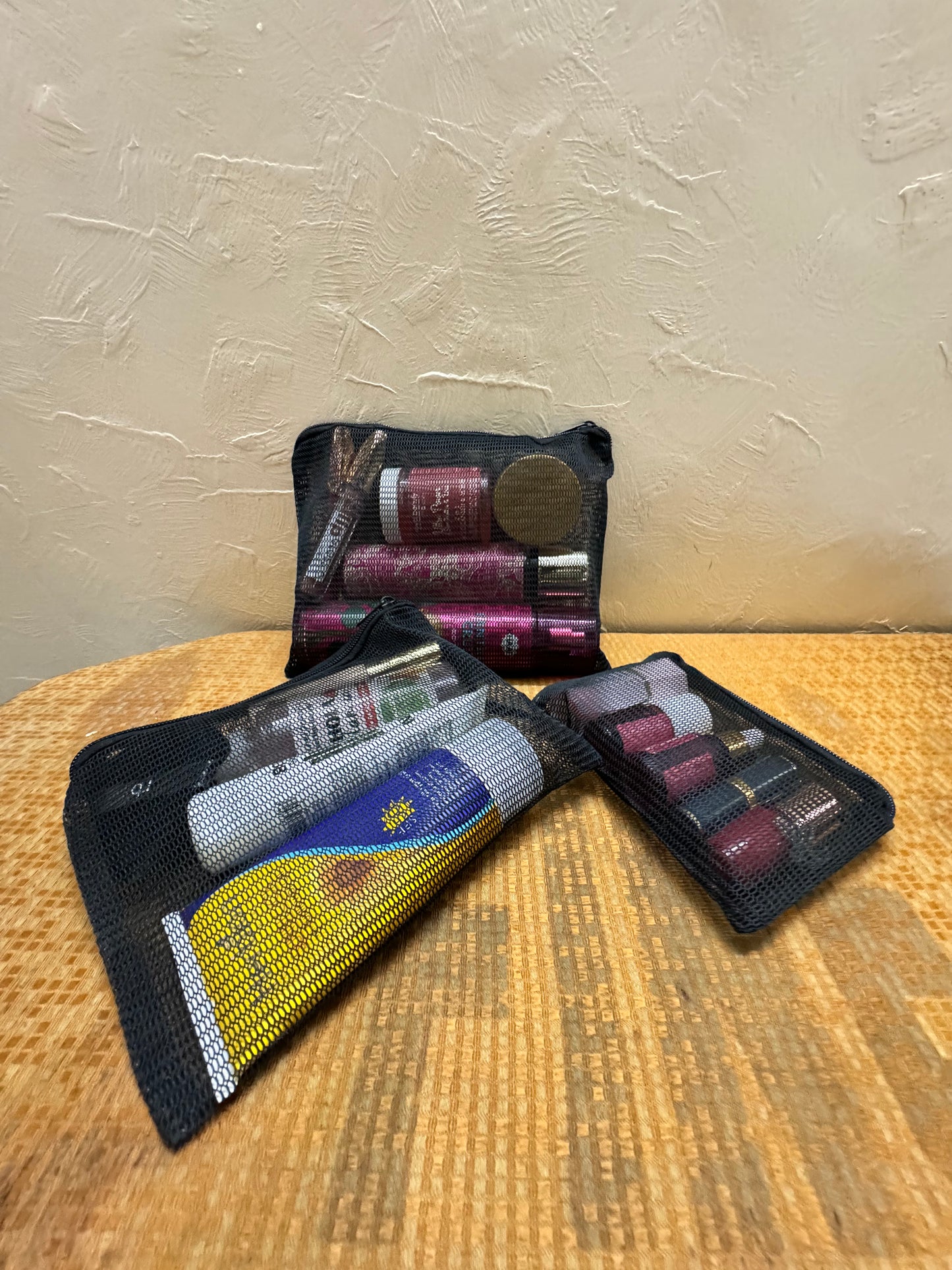 Travel friendly pouches