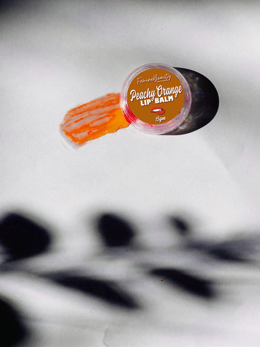 Peachy orange lip balm