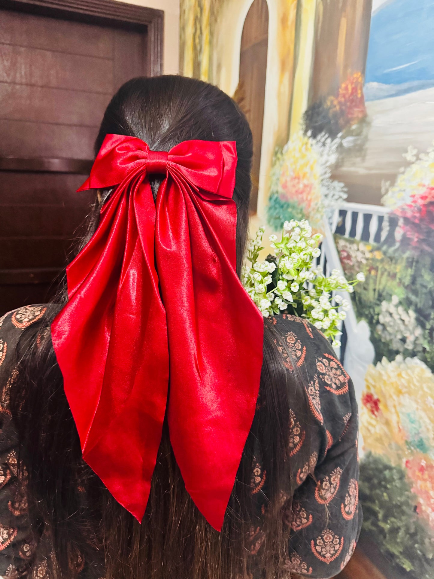 Silk hair bows