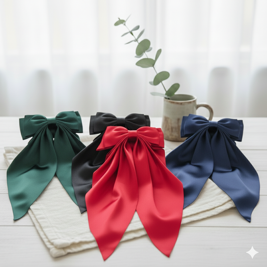Silk hair bows