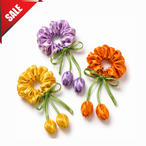 Tulip Silk Scrunchies (Pack of 1)
