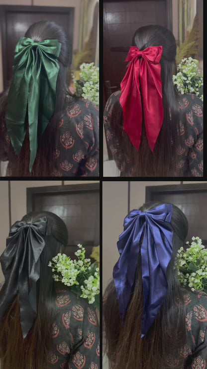 Silk hair bows